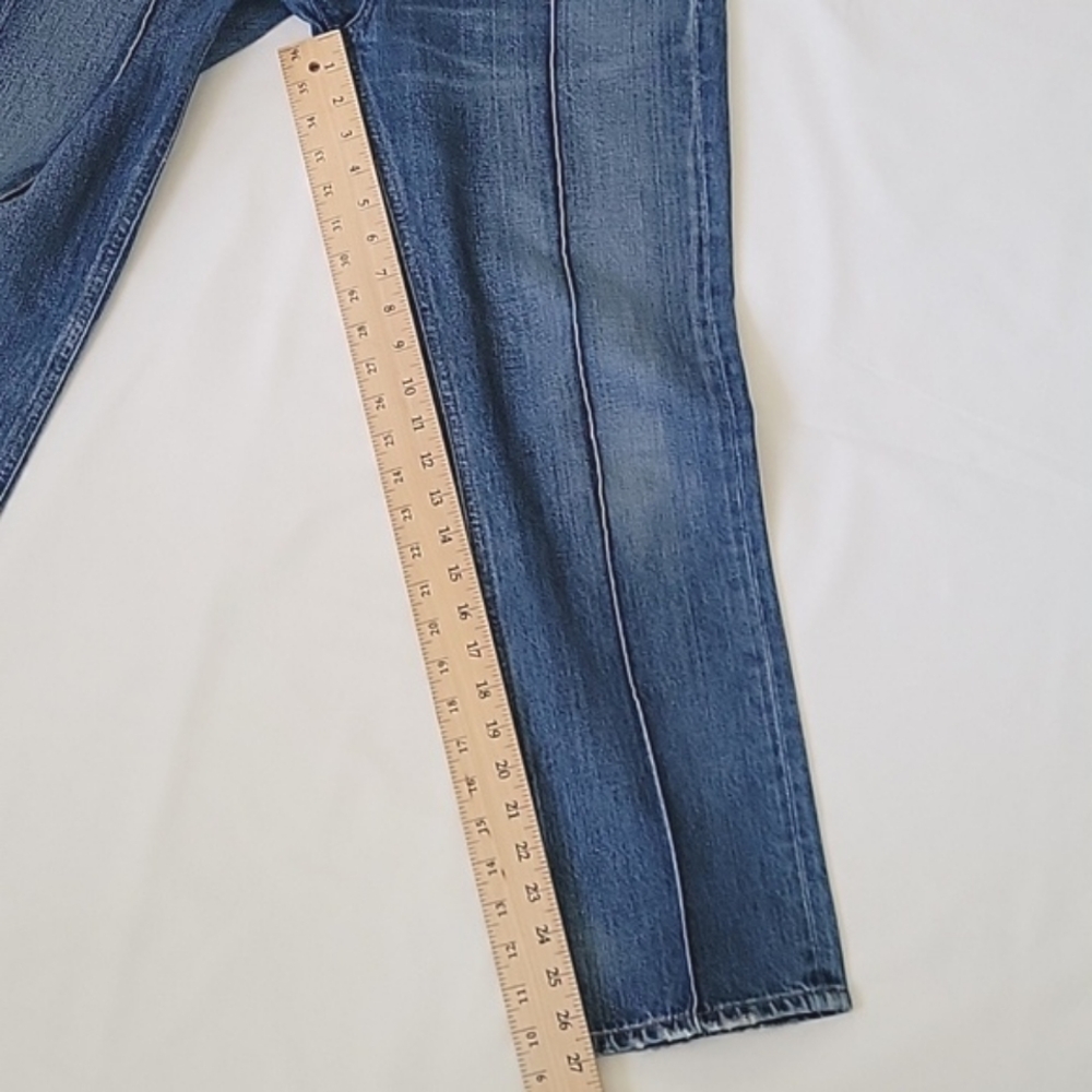 Citizens of Humanity GIA HIGH RISE ANKLE STRAIGHT LEG IN RESTLESS Size 27 Button - Picture 11 of 16